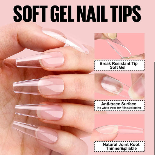 SOFT GEL NAIL TIPS 550 CT BOX