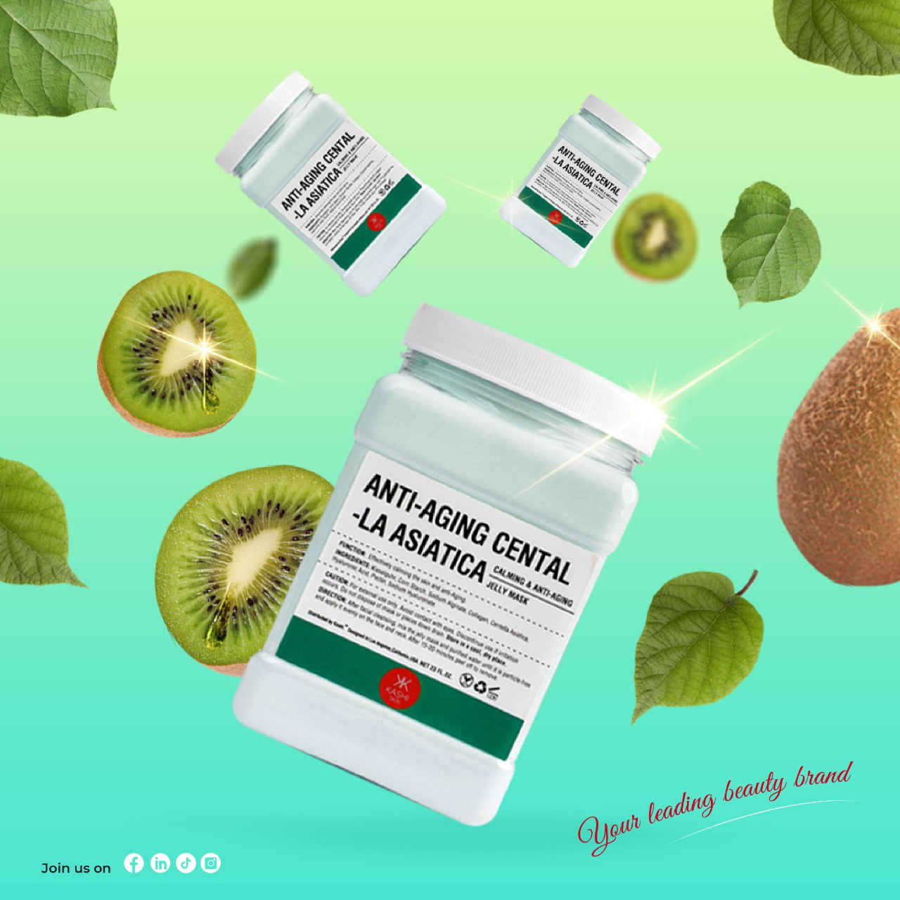 KASHI ™ SKIN ANTI AGING CENTAL- LA ASIATICA PEEL OFF HYDROJELLY MASK JAR