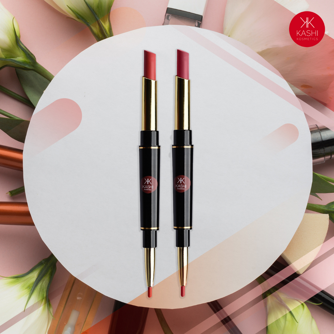 Kashi™ স্বাক্ষর লিপস্টিক + লিপ লাইনার 2 ইন 1