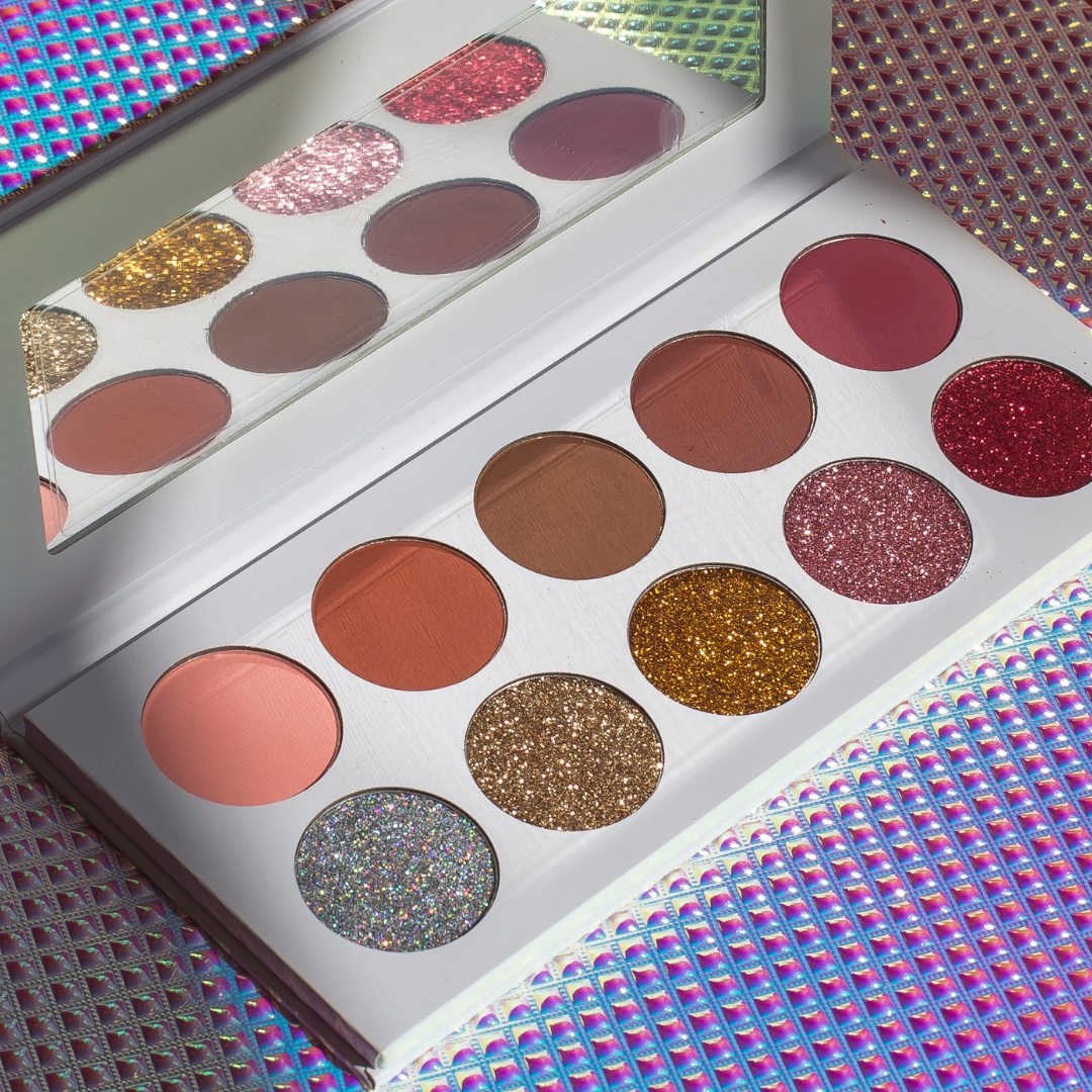KASHI™ KOSMETICS GLITTER EYESHADOW PALETTE