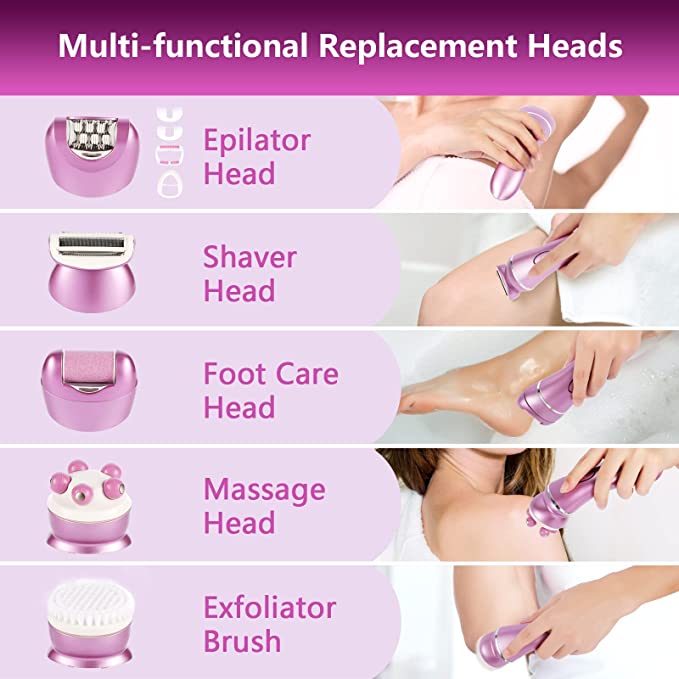 5 IN 1 ELECTRIC SHAVER & EPILATOR