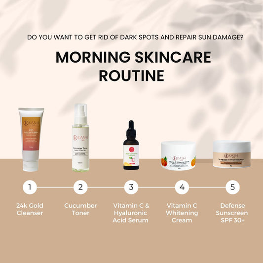 Morning Skincare Routine to Banish Dark Spots, Pigmentation, and Dull Skin