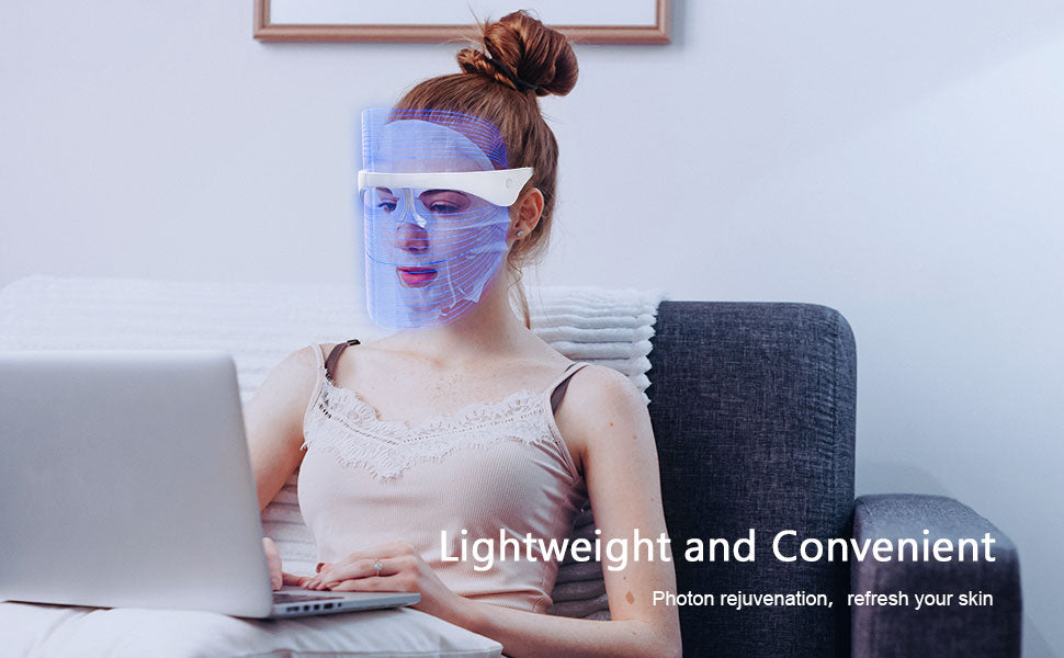 KASHI™ LED Face Mask Light Therapy, 3 Colors Light